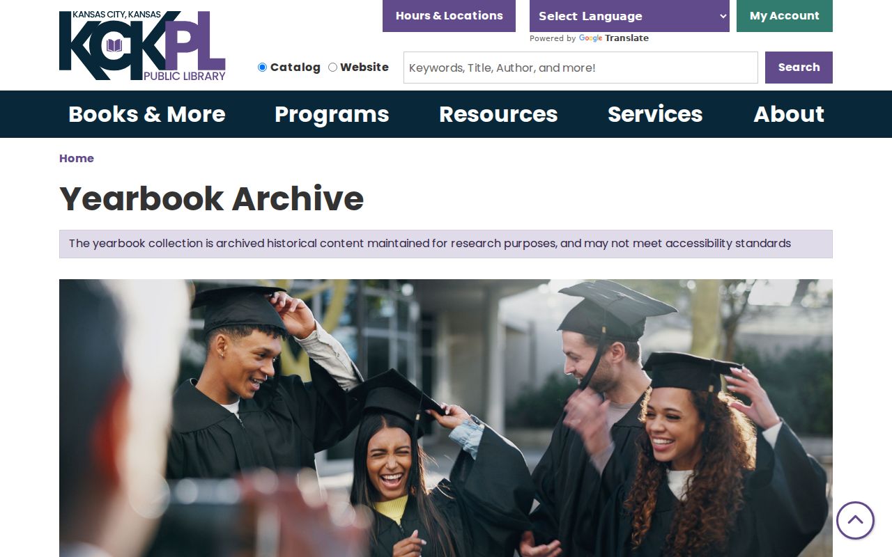 KCKPL Kansas City local yearbooks page