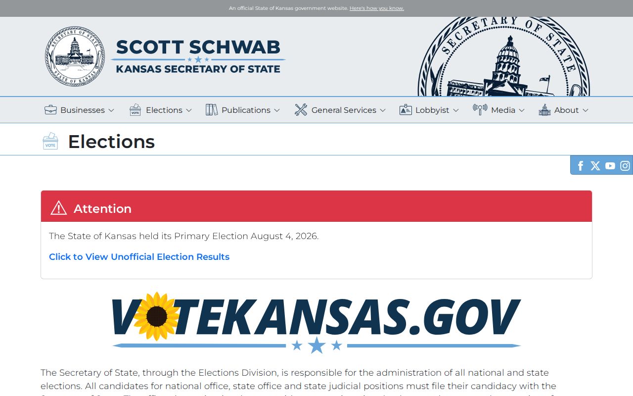 Kansas City residents directory official Kansas voter route